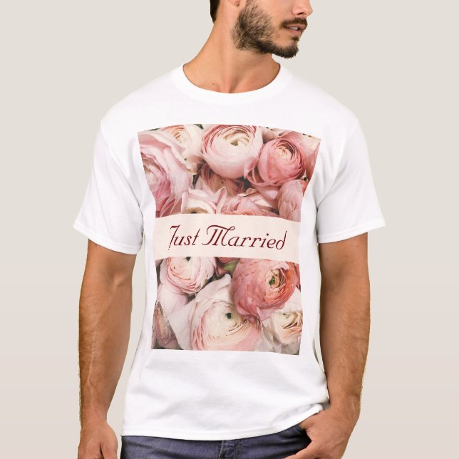 Camiseta Solo casados, rosas rosas rosas rosas, el amor est (Anverso)