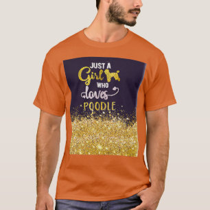 Camiseta sólo chica al que le encanta el Purpurina de fondo