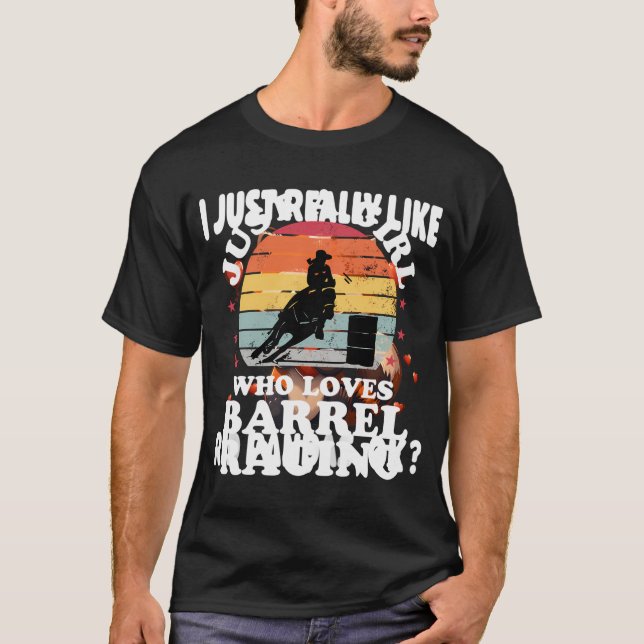 Camiseta Sólo Chica Ama A La Carreras De Barril Chica De Ra (Anverso)