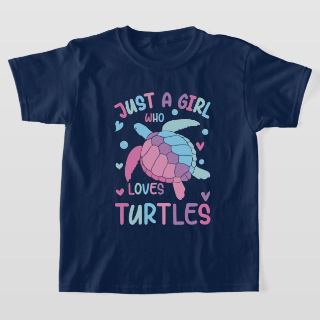 Camiseta sólo chica ama a las tortugas (Distribución)