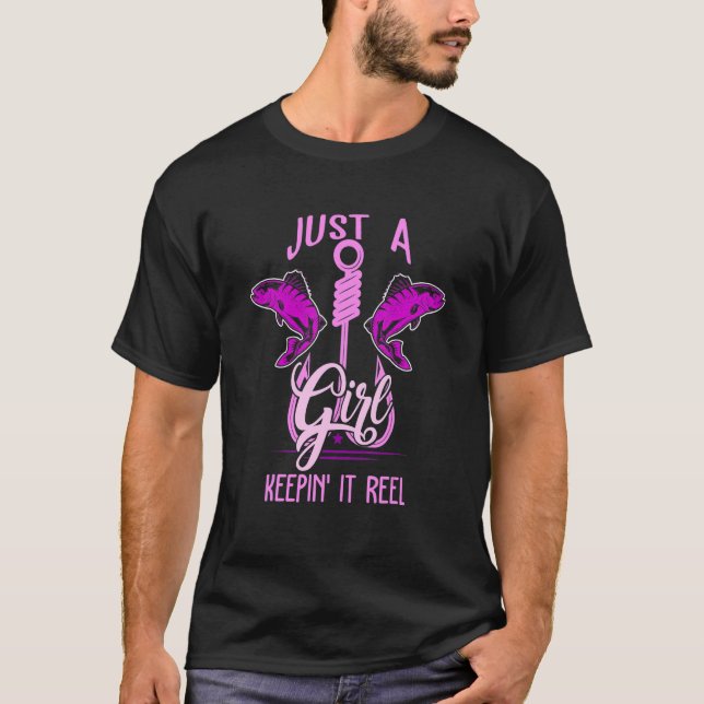 Camiseta Sólo Chica Cute La Pesca Manteniéndola Muerte De L (Anverso)