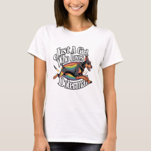 Camiseta Sólo Chica que ama a Doberman