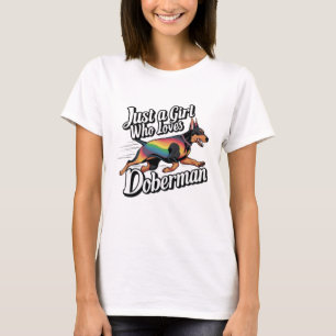 Camiseta Sólo Chica que ama a Doberman