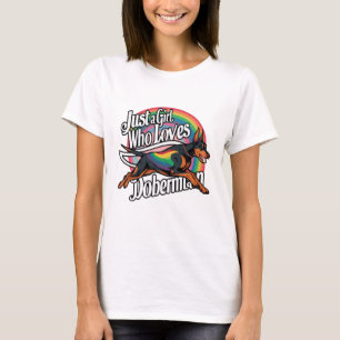 Camiseta Sólo Chica que ama a Doberman