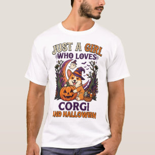 Camiseta Solo Chica Que Ama Corgi Halloween Bruja Sombrero