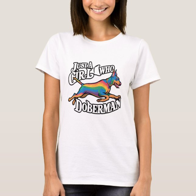Camiseta Solo chica que ama Doberman (Anverso)