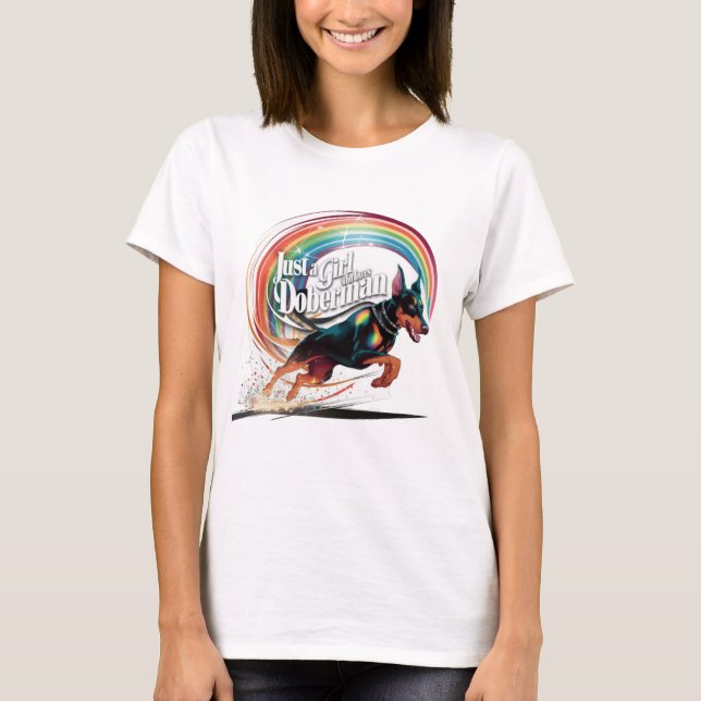 Camiseta Solo chica que ama Doberman (Anverso)