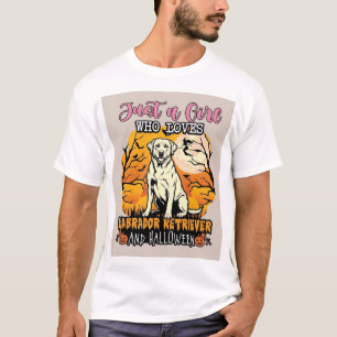 Camiseta Solo chica que ama el retriever labrador Halloween