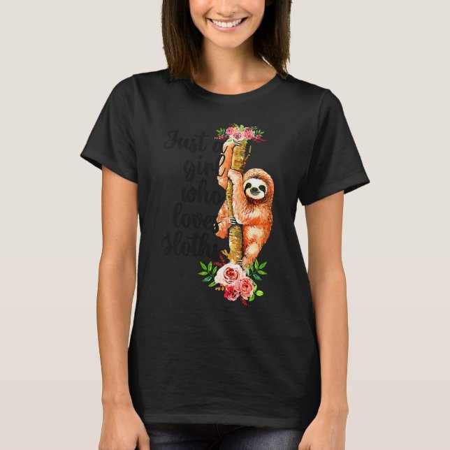 Camiseta Sólo Chica que ama las eslovacas florales (Anverso)