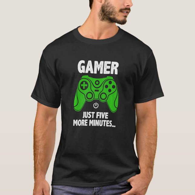 Camiseta Sólo cinco minutos más de video controlador de jue (Anverso)