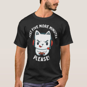 Camiseta Solo cinco minutos más de videojuegos por favor di