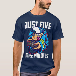 Camiseta Solo cinco minutos más Video Gaming Geek Jugadores
