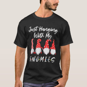 Camiseta Sólo Colgando Con Mi Gnome De Los Navidades De Cam
