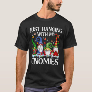 Camiseta Sólo Colgando Con Mis Gnomies Pajama Cute Gnome C