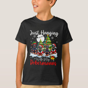 Camiseta Sólo colgando con mis navidades Dobermanns Tres Sa