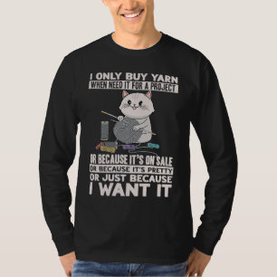 Camiseta Sólo Compro Hilo Cuando Necesito Ganchillo Tejido