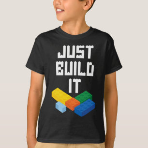 Camiseta Sólo Construir El Generador Maestro Bloques De Con