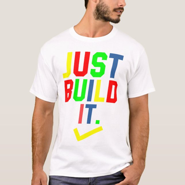 Camiseta Sólo Construir It Master Builder Building Block Bo (Anverso)