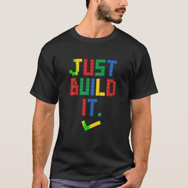 Camiseta Sólo Construir It Master Builder Building Block Bo (Anverso)