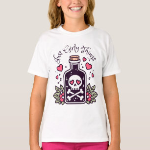 Camiseta Sólo cosas tontas Botella de veneno Funny Hallowee