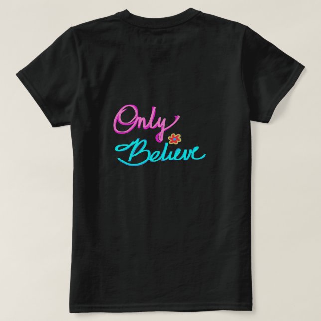 Camiseta Solo Cree Cristiano (Reverso del diseño)