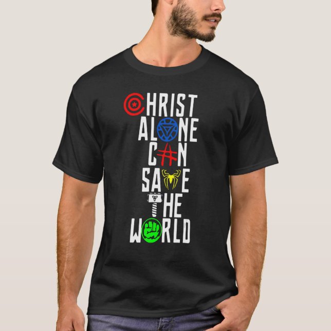Camiseta Sólo Cristo puede salvar al mundo (Anverso)