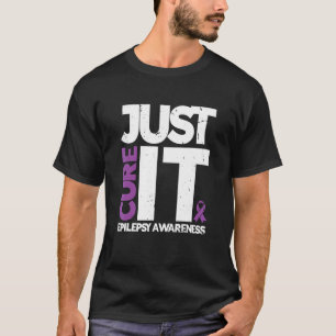 Camiseta Sólo Cure It Epilepsy Awareness Epilepsyconscienci