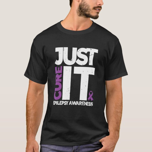 Camiseta Sólo Cure It Epilepsy Awareness Epilepsyconscienci (Anverso)