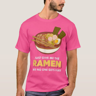 Camiseta solo dame el ramen y nadie se lastima, comida