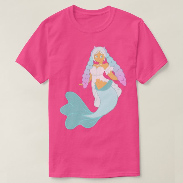 Camiseta Solo de sirena trenzada (Diseño del anverso)