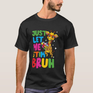 Camiseta Solo Déjame Estimular Hermano Chicos Jirafa Autist