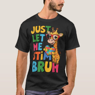 Camiseta Sólo déjenme Estimular a los chicos hermanos Autis