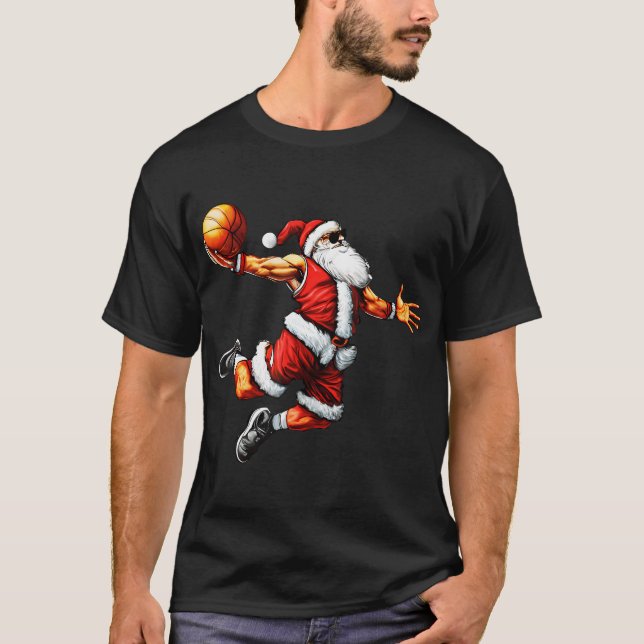 Camiseta Solo desmenuza el árbol de navidad del baloncesto  (Anverso)