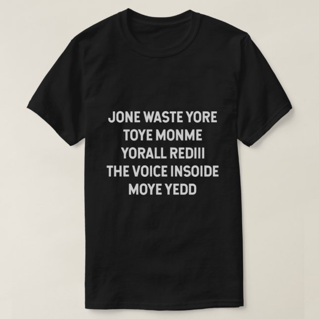 Camiseta Sólo desperdiciar tu tiempo (Diseño del anverso)