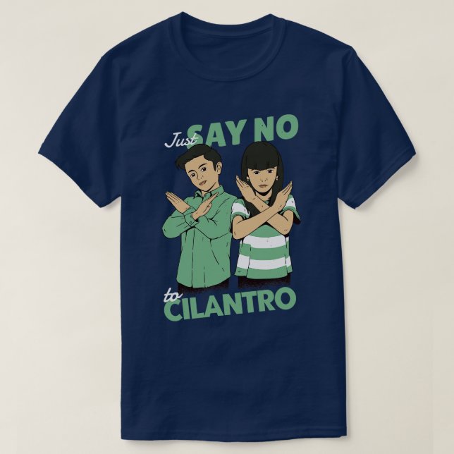 Camiseta Solo di no a Cilantro (Diseño del anverso)