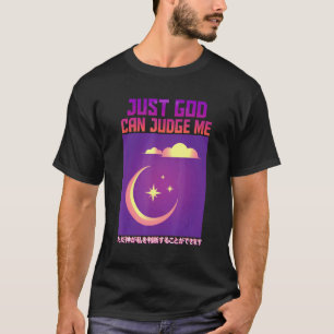 Camiseta Sólo Dios me puede juzgar la onda de vapor estétic