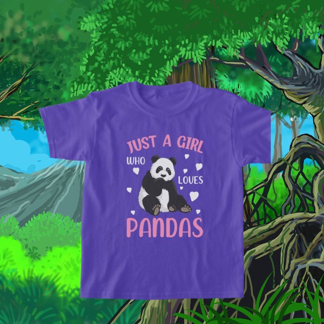 Camiseta solo el chica ama el arte de palabra pandas (Subido por el creador)