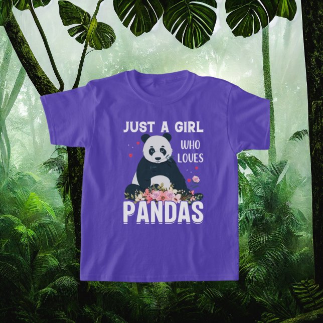Camiseta solo el chica ama el arte de palabra pandas (Subido por el creador)