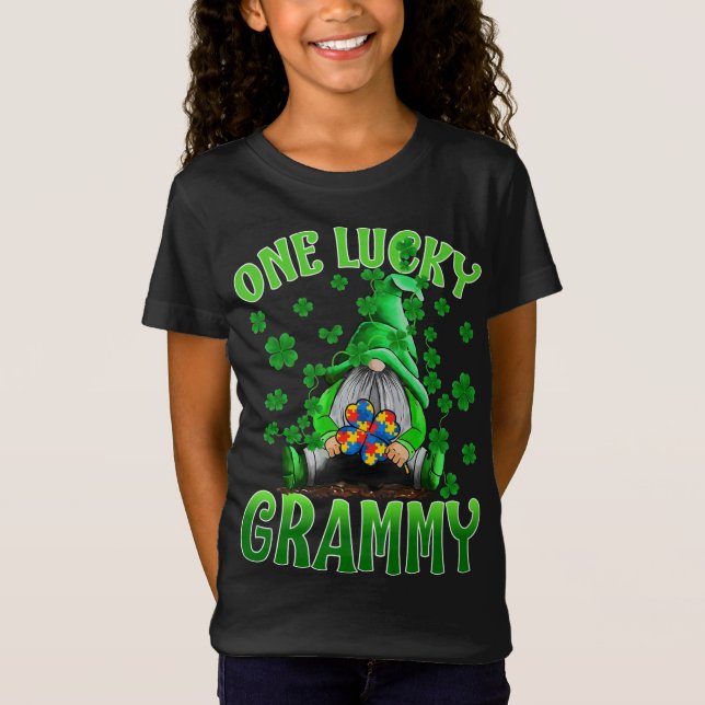 Camiseta Solo el Grammy afortunado logra el autismo en San  (Anverso)