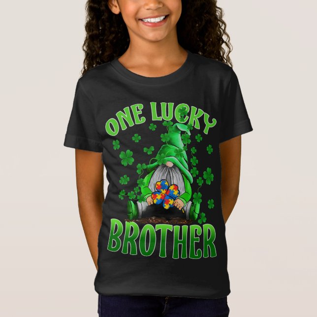 Camiseta Solo el hermano afortunado logra el autismo en el  (Anverso)