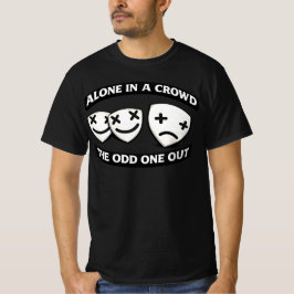 Camiseta Sólo en una multitud el raro gráfico urbano