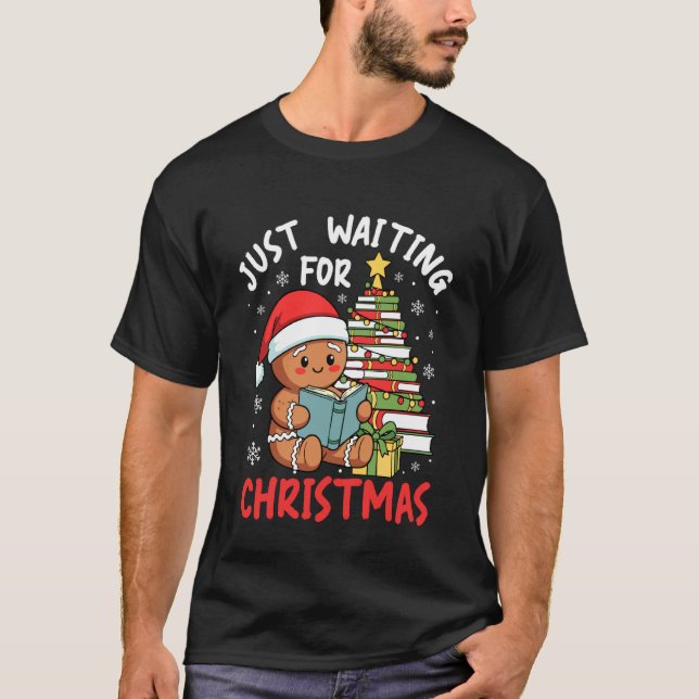 Camiseta Solo Esperando la Navidad Libro de Pan de Jengibre (Anverso)