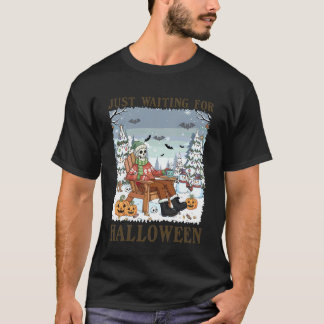 Camiseta Solo Esperando para Halloween Invierno Navidad Inv