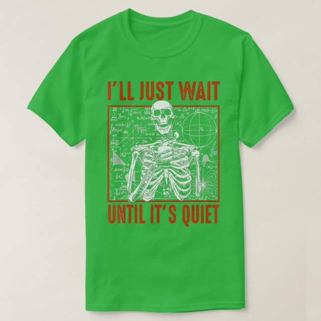 Camiseta Sólo Esperaré A Que Su Silencioso Profesor De Esqu (Diseño del anverso)