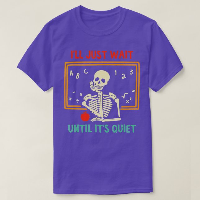 Camiseta Sólo Esperaré A Que Su Silencioso Profesor De Esqu (Diseño del anverso)