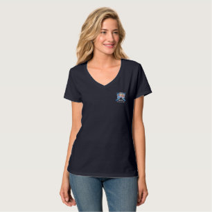 Camiseta Solo esquí   Cuello-V femenino