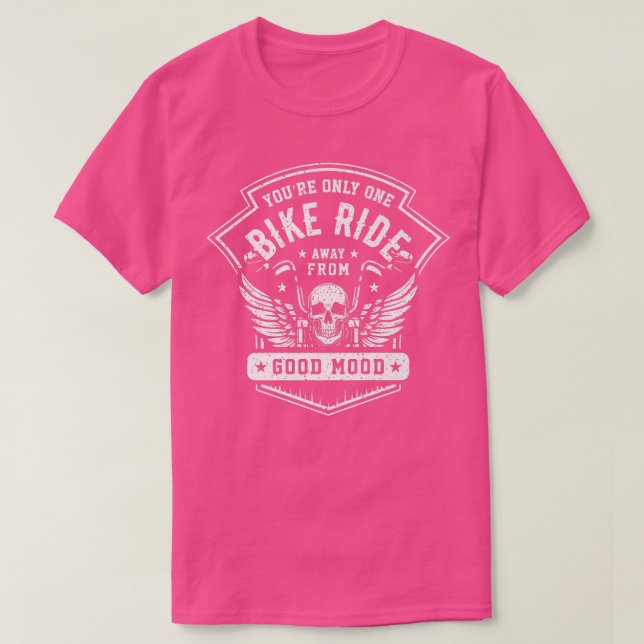 Camiseta Sólo estás a un paseo en bicicleta lejos de un bue (Diseño del anverso)