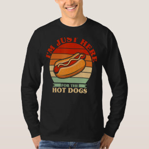 Camiseta Sólo estoy aquí para el Retro de Weiner para Perro