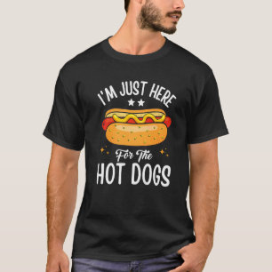 Camiseta Sólo estoy aquí para el Retro de Weiner para Perro