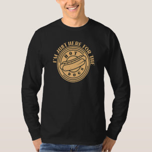 Camiseta Sólo estoy aquí para el Retro de Weiner para Perro